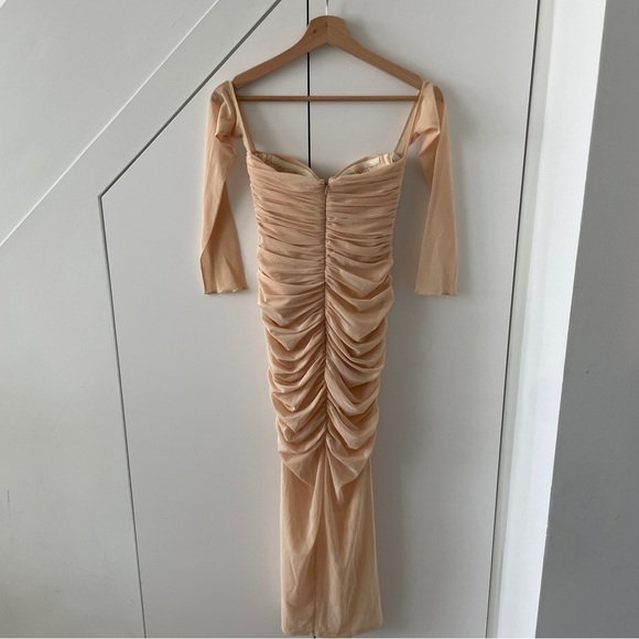 CAMILA COELHO | Lillian Midi Dress Pastel Peach (Nude) Size XS - Picture 6 of 7